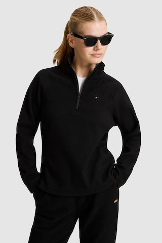 U.S. Polo Assn. Kadın Siyah Yarım Fermuarlı Sweatshirt 50329013-vr046