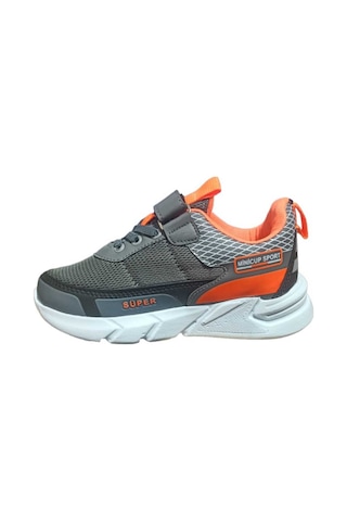 Minicup Füme Orange Kids Sneaker Esnek Rahat Kalıp Kız Çocuk Spor Ayakkabı Tam Kalıp Günlük Ayakkabı Pudra Beyaz - Füme - Turuncu