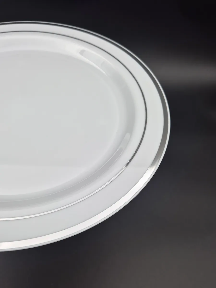 Odnorazovaa Posuda Dla Prazdnika Piknik İçin Tek Kullanımlık Plastik Tabak Seti 394401398 100 adet