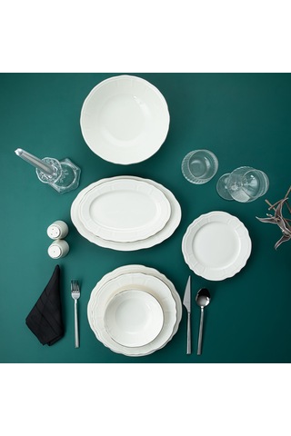 Aryıldız Tiffany Platin 30 Parça 6 Kişilik Yemek Takımı Platin