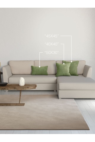 Br Perle Home Daily Series Zeytin Yaprağı Rengi Kırlent Yastık Kılıfı Zeytin Yaprağı