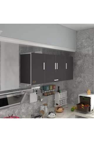 Kenzlife hazır mutfak acus32 gri 060*150*32 mutfak banyo dolabı kapaklı raflı