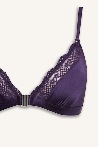 Defacto Dantel Detaylı Saten Kapsız Pedsiz Balensiz Bralet G1139ax26sppr289 Mor-pr289