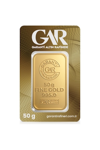Garanti Gold 50 gr Gram Külçe Altın 24 Ayar