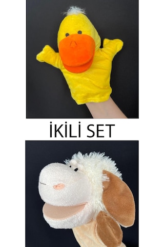 El Kuklası Ördek Ve Kuzu Arkadaşlar İkili Set El Kuklası Karışık