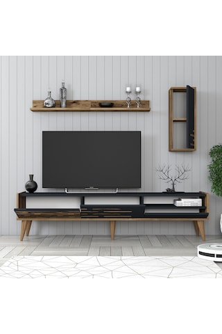 Variant Valensiya Tv Ünitesi Ve Orta Sehpa Takımı - Ceviz / Antrasit