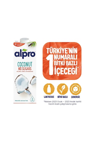 Alpro Şekersiz Hindistan Cevizi Sütü 1 L