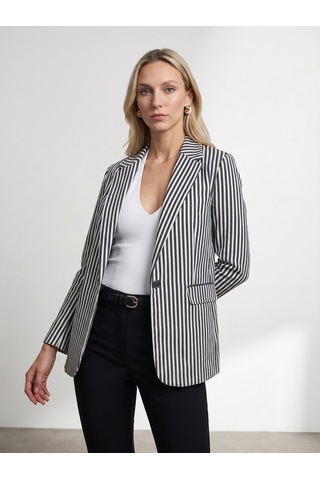 Dilvin 60806 Düz Kesim Blazer-gri