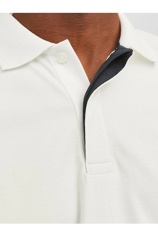 Jack & Jones Jack&jones Jprccrodney Erkek Polo T-shirt 12251180 Beyaz