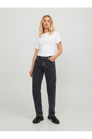 Jjxx Yüksek Bel Bol Paça Straight Kadın Denim Pantolon 12229026 Siyah