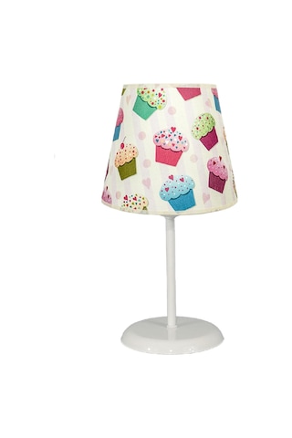 Şenay Aydınlatma Çocuk Odası Silindir Kumaş Abajur-Pembe Cupcake Diğer