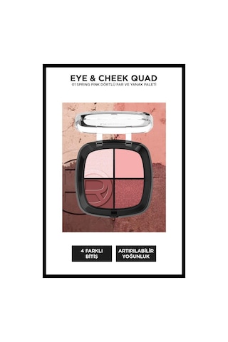Eye & Cheek Quad - 01 Spring Pinks Dörtlü Far Ve Yanak Paleti 3600524253318-11244