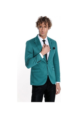 Wessi Pamuk Slim Fit Desensiz Yeşil Erkek Ceket 001