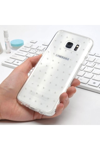 Ringke Noble Fusion Galaxy S7 İle Uyumlu Taşlı Kılıf Extra Darbe Emici Wedding Clear