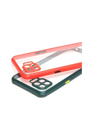Oppo Reno 4 Lite Kilif Kenar Renkli Sararmaz Seffaf Kapak 426849188