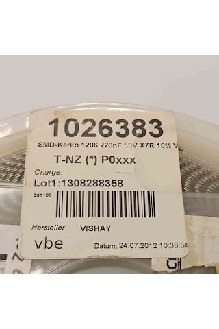 Vj1206y224kxatw1bc 220nf 50v 1206 Smd Seramik Kondansatör 200 Adet