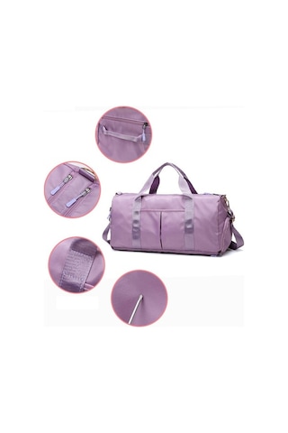 Fastbuy Yumuşak Su Geçirmez Ayırmalı Spor Çanta, Kuru Bölmeli, Dayanıklı Oxford Kumaş - Antreman, Yoga, Seyahat İçin Siyah Siyah