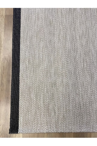 Hoom Rugs 1147 Bej Siyah Sisal Plus Jüt Halı Bej Siyah