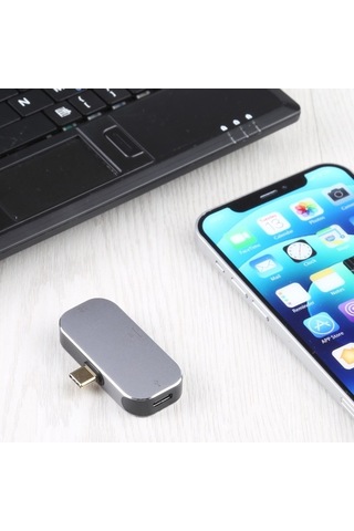 Ebitda Erkek Çift Tip-c + Dp Kadın Hızlı Şarj Veri Adaptörü, 100w, 4k 60hz, Taşınabilir, Mac/win/android Uygun