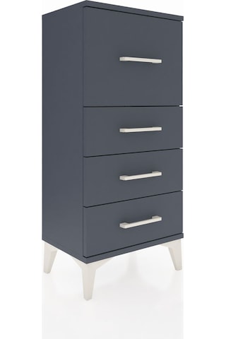 Arges Komodin 4 Çekmeceli 44x30x96 Antrasit-antrasit Antrasit