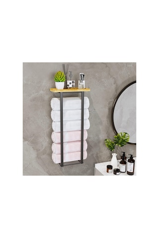 Havlu Rafı .banyo Rafı Siyah