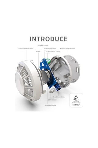 Opax HY-SSA01 Photoelectric Kombine Kablosuz Duman & ISI Dedektörüve Alarmı