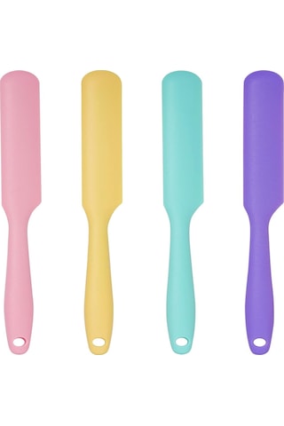 Yaleker 4lü Silikon Spatula Seti: Isı Dayanıklı, Kek Kreması-vişne Karıştırıcı, Yapışmaz Esnek, Pastane Ve Mutfak Aletleri Rastgele Renkler Çok Renkli