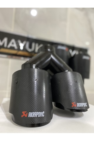 Akrapovic Karbon Egzoz Ucu Çift Çıkış 100mm Sağ --mayukdizayn--