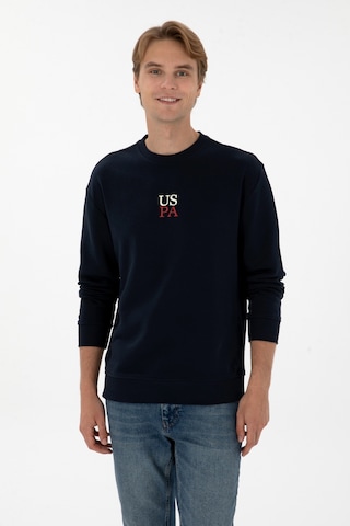 U.S. Polo Assn. Erkek Bisiklet Yaka Comfort Fit Lacivert Basic Sweatshirt 50313760-VR033
