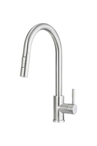Deante Lıma F72m Mutfak Bataryası, Esnek Uçlu, Çift Akışlı, Inox Renk