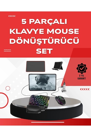 Android Uyumlu Oyun Klavye Mouse Seti Taşınabilir & Dayanıklı
