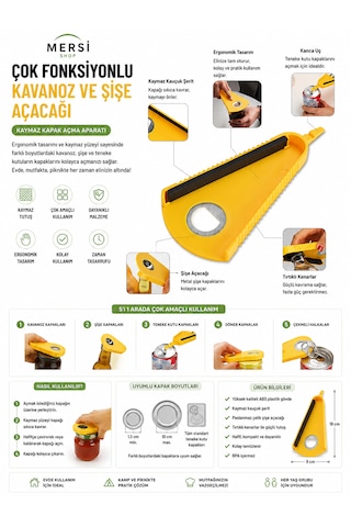 Çok Fonksiyonlu Kavanoz Ve Şişe Açacağı Kaymaz Kapak Açma Aparatı Turuncu Çok Fonksiyonlu Kavanoz Ve Şişe Açacağı Kaymaz Kapak Açma Aparatı Turuncu