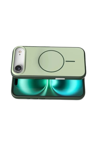 Gld-spt- Newface Apple Uyumlu iPhone 17 Air Neva Magsafe Kapak - Koyu Yeşil