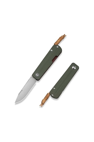 Civivi Slippy Sendy Milled Green & Red G10 Handle Satin Finished Nitro-v Blade Kamp Çakı Yeşil
