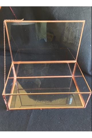 Guvenglassart Cam Dikdörtgen Çok Amaçlı Kutu 25x15x8 CM