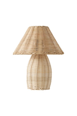 Sollın Rattan Hasır Abajur Masa Lambası Hasır