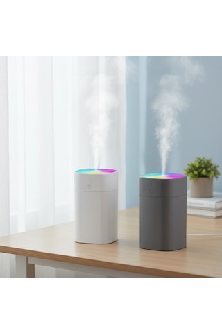 400ml Rgb Işıklı Süper Sessiz Usb Hava Nemlendirici & Aroma Difüzör
