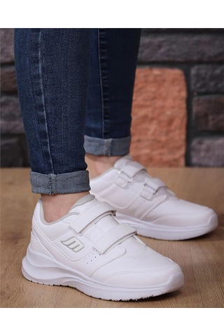 M.p. 232-1307 Zn Beyaz Cırtlı Sneaker Ayakkabı-beyaz Beyaz