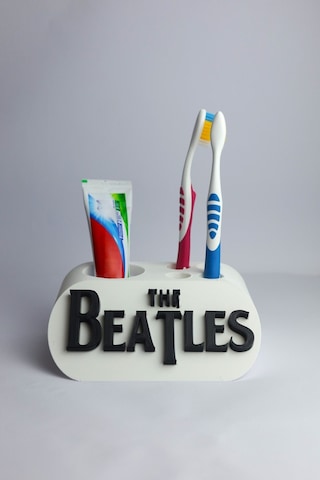 Beatles - Dekoratif Diş Fırçalık Beyaz