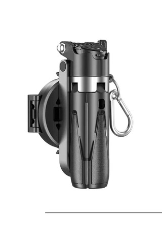 P15 Mini C Magesafe Uyumlu Selfie Çubuğu Tripod Bluetooth Uzaktan Kumandalı 360' Dönebilen Çok Amaçlı Tripod Siyah