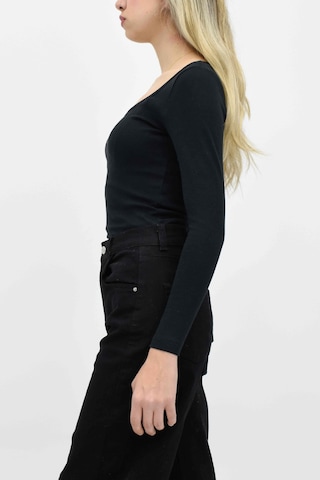 Baskılı Uzun Kollu Tişört - Siyah SIYAH