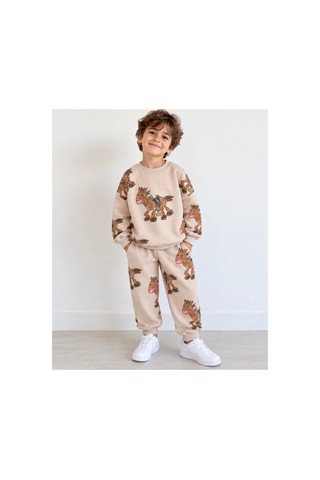 Luccokids At Figürlü Cocuk Yakım Bej Bej