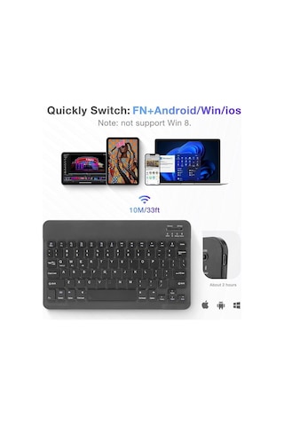 Hadron Hdx2508 Kablosuz Bluetooth Smart Klavye Mouse Seti Şarjlı