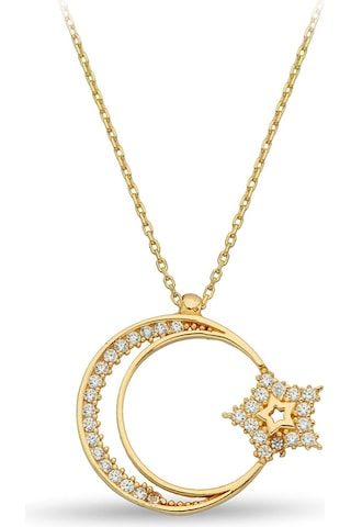 Çgkmücevherat Ay Yıldız Altın Kolye