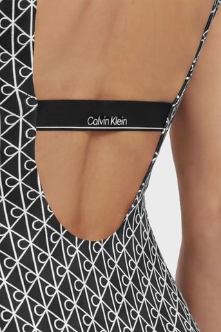 Calvin Klein Tamamı Logolu Mayo Lv00q6120532n Bayan Mayo Lv00q61205 32n Siyah-beyaz