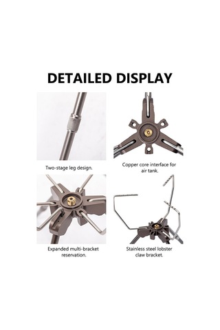 Mountainhiker-açık Kamp Gastank Ve Sobalar Braketi Ayrılabilir-gümüş Gümüş