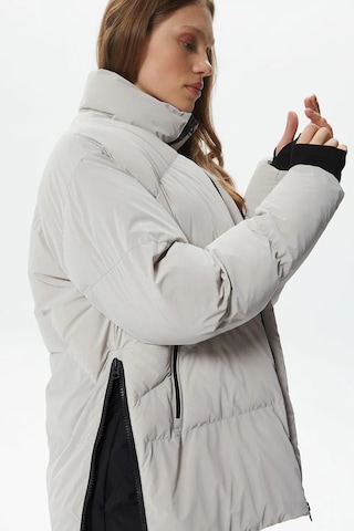 Lacoste Syntehic Fill Womens Jacket Dik Yakalı Dolgu Kadın Şişme Mont Gri Gri