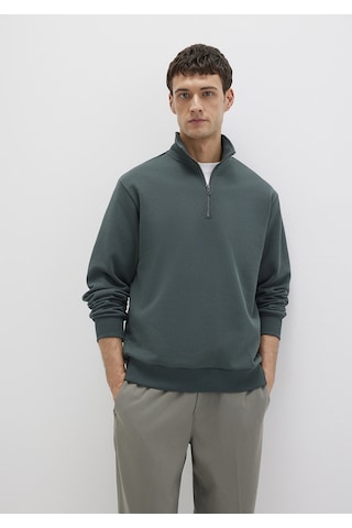 Mavi - Yarı Fermuarlı Yeşil Basic Sweatshirt 0s10419-71598 Yeşil