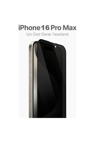 İphone 16 Promax -uyumlu Privacy Hayalet -gizli -temperli Cam Ekran Koruyucu - Anti Static Esd Hd