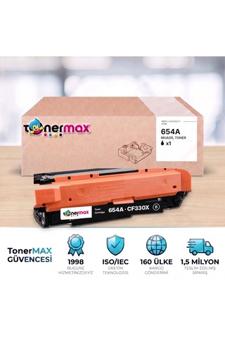 Hp 654a Cf330x Siyah Uyumlu Toner - Çipli / Color Laserjet Enterprise M651
